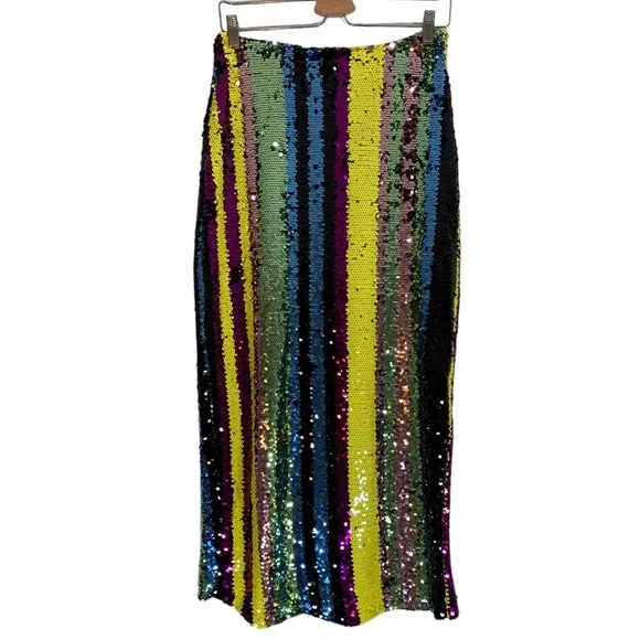 Anthropologie Rdalamal Sequin Midi Skirt Size Small - Picture 4 of 11